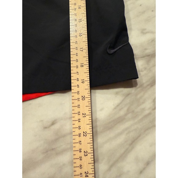 Nike Dri Fit Mens Athletic Shorts Black Red Nylon Running Gym Workout Size XL - Picture 5 of 9